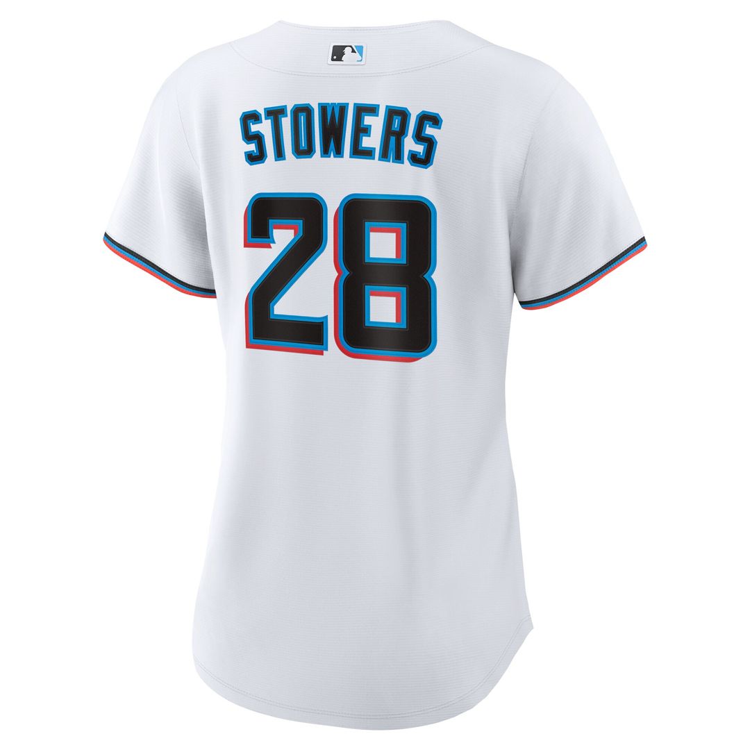 Miami Marlins Kyle Stowers Nike Women's Home Replica Jersey - White
