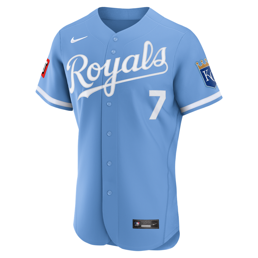 Kansas City Royals Bobby Witt Jr. Nike Home Authentic Sponsor Patch Jersey - White