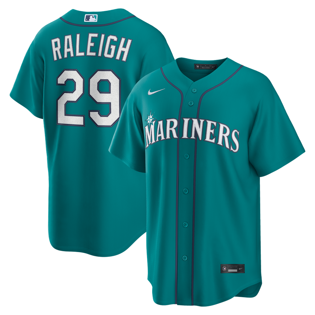 Seattle Mariners Cal Raleigh Nike Alternate Replica Jersey - Teal