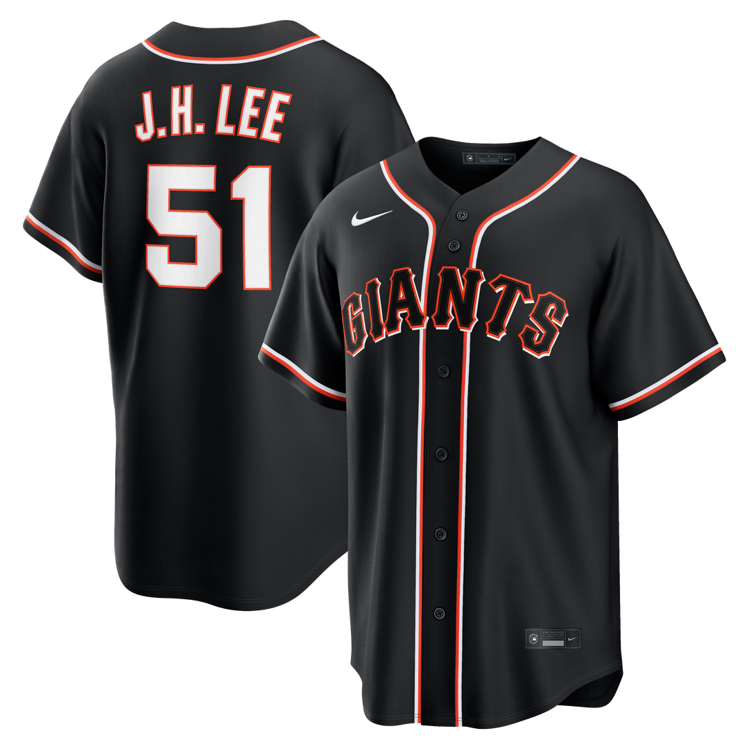 San Francisco Giants Jung Hoo Lee Nike Fashion Replica Black Out Jersey