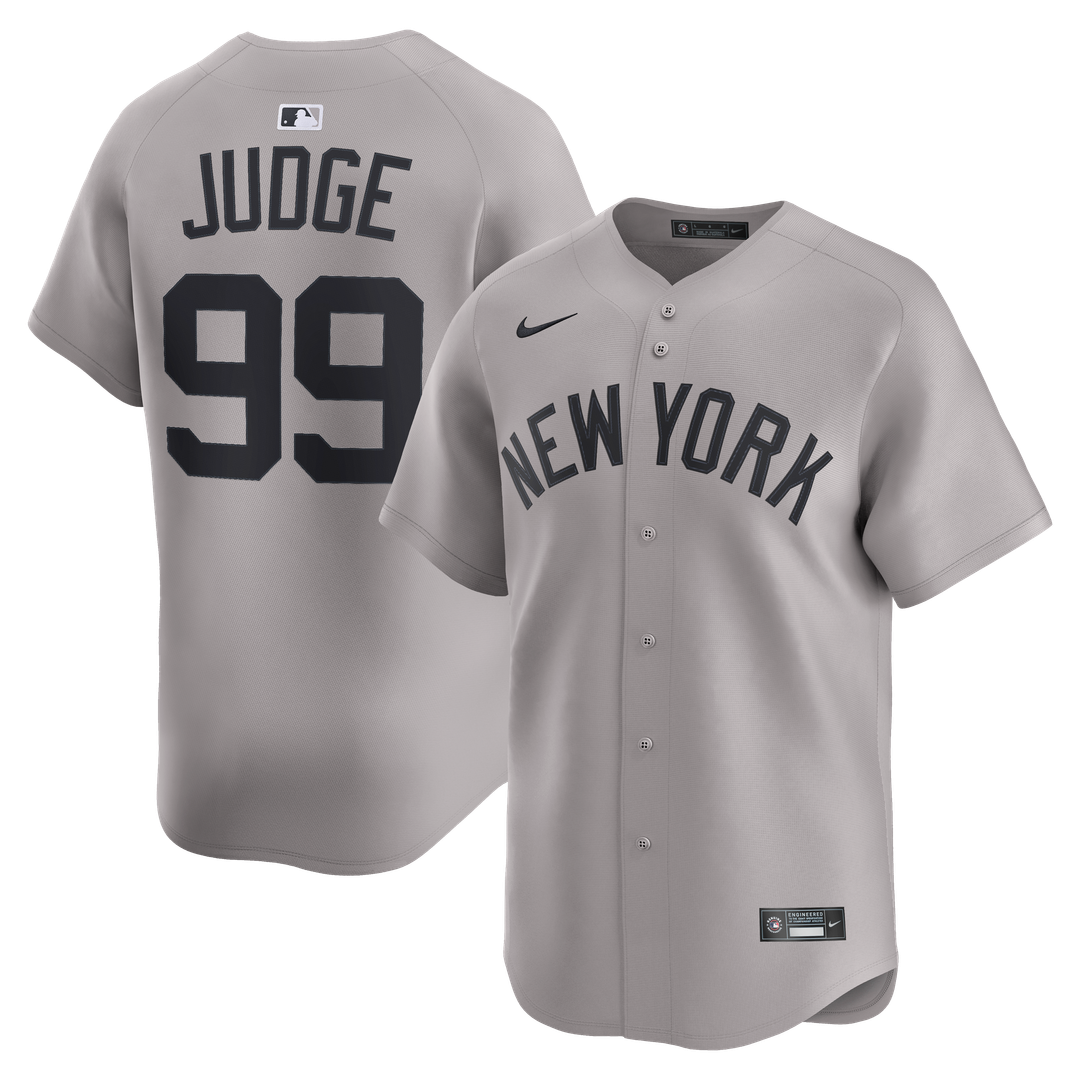 New York Yankees Aaron Judge Nike Road Limited Player Jersey - Gray