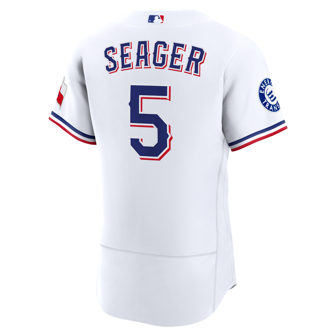 Texas Rangers Corey Seager Nike Home Authentic Sponsor Patch Jersey - White