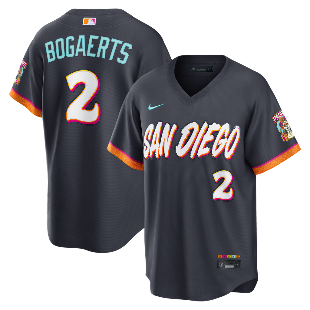 San Diego Padres Xander Bogaerts Nike 2026 City Connect Stadium Jersey - Obsidian