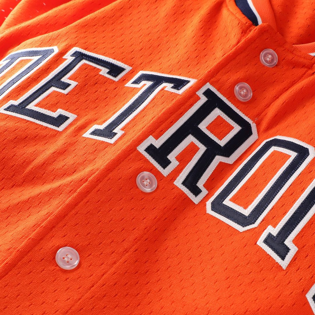 Detroit Tigers Kirk Gibson Mitchell & Ness Cooperstown Mesh Batting Practice Button - Up Jersey - Orange