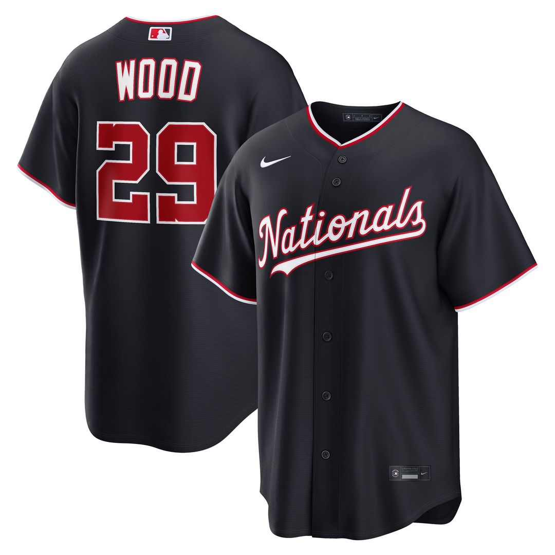 Washington Nationals James Wood Nike Road Replica Jersey - Gray