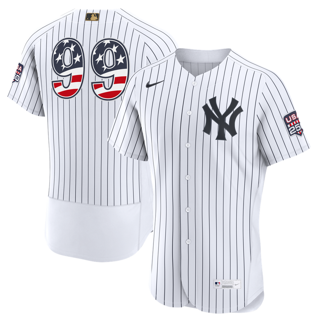 New York Yankees Aaron Judge Nike USA 250 Fourth of July Home Authentic Jersey - White