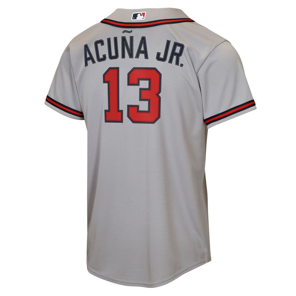 Atlanta Braves Ronald Acuña Jr. Nike Youth Road Replica Jersey - Gray