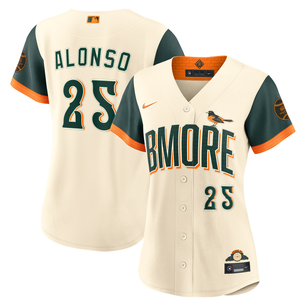 Baltimore Orioles Pete Alonso Nike Women's 2026 City Connect Stadium Jersey - Cream