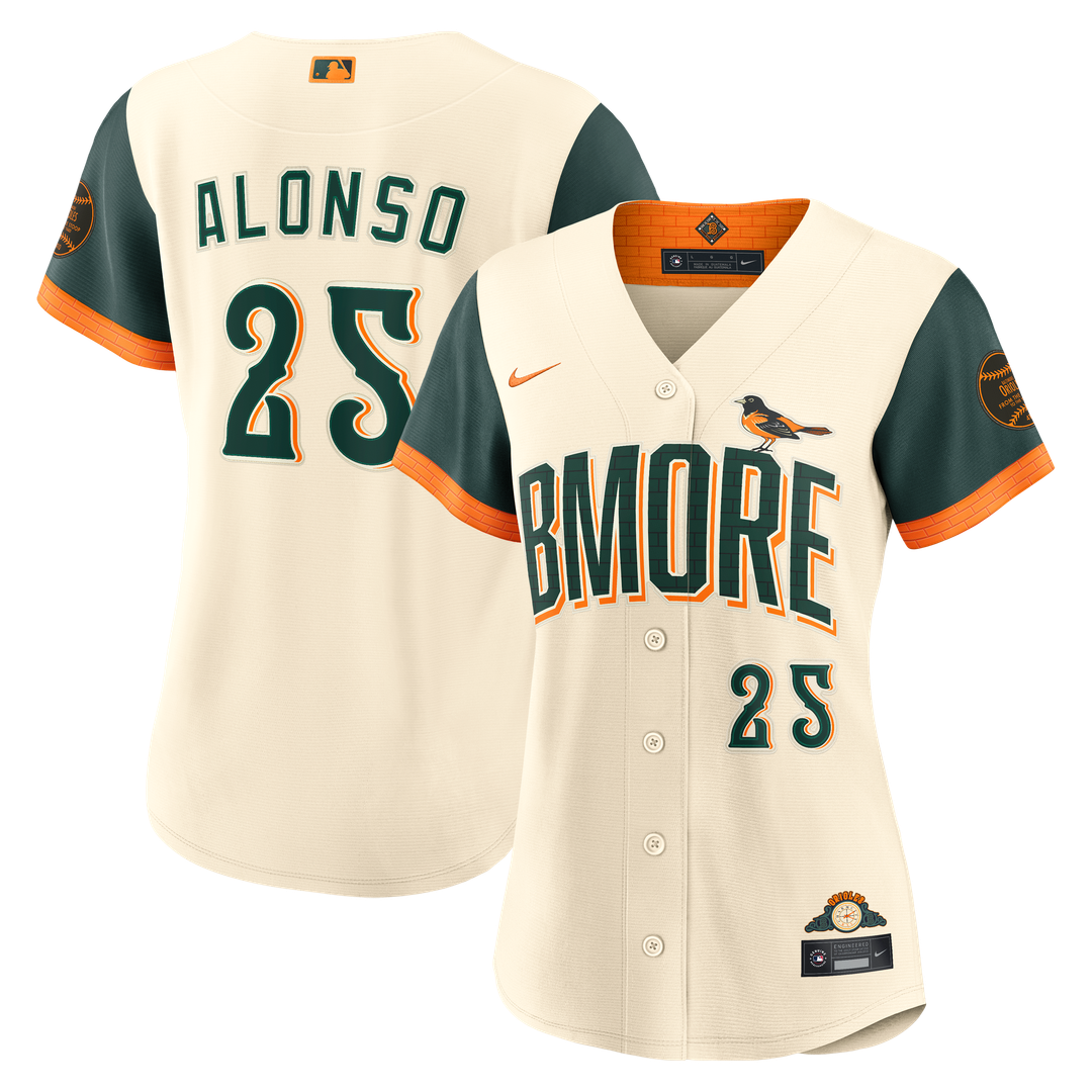 Baltimore Orioles Pete Alonso Nike Women's 2026 City Connect Stadium Jersey - Cream