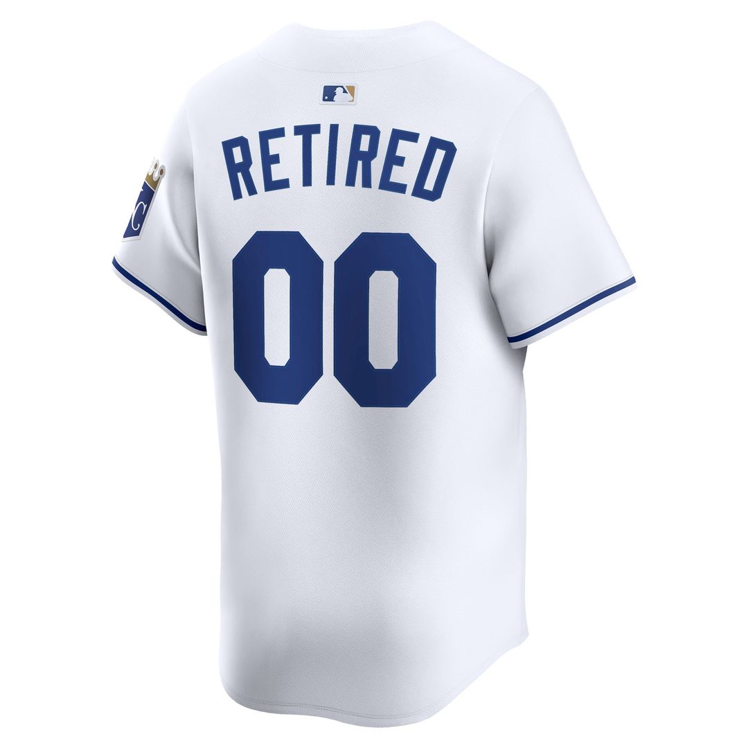 Kansas City Royals Nike Home Limited Pick - A - Player Retired Roster Jersey - White