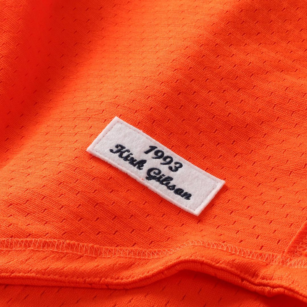Detroit Tigers Kirk Gibson Mitchell & Ness Cooperstown Mesh Batting Practice Button - Up Jersey - Orange