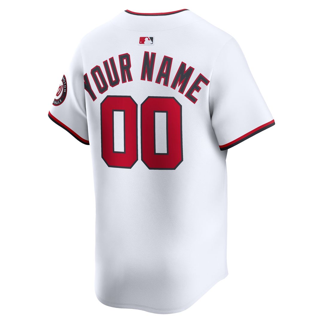 Washington Nationals Nike Home Limited Custom Jersey - White