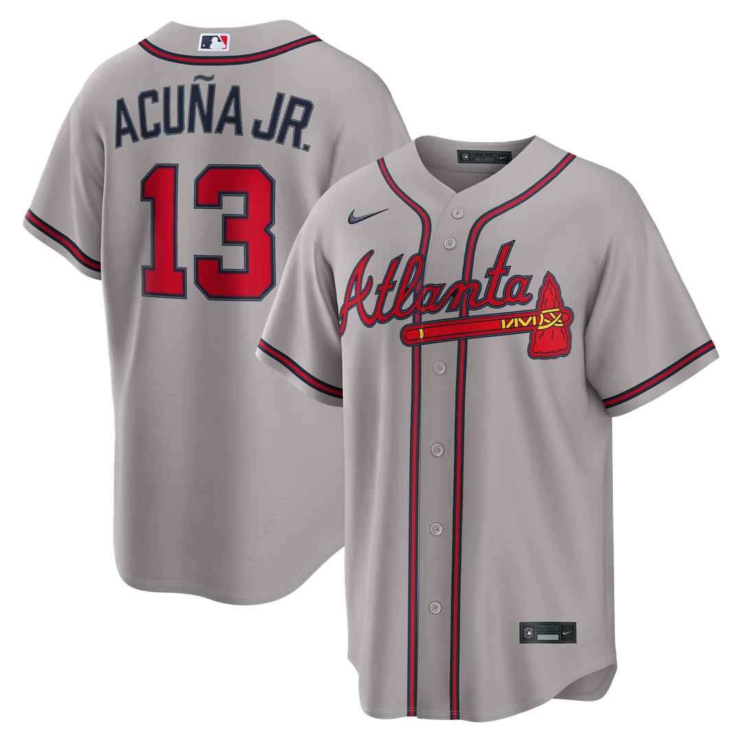 Atlanta Braves Ronald Acuña Jr. Nike Alternate 2 Replica Jersey - Red