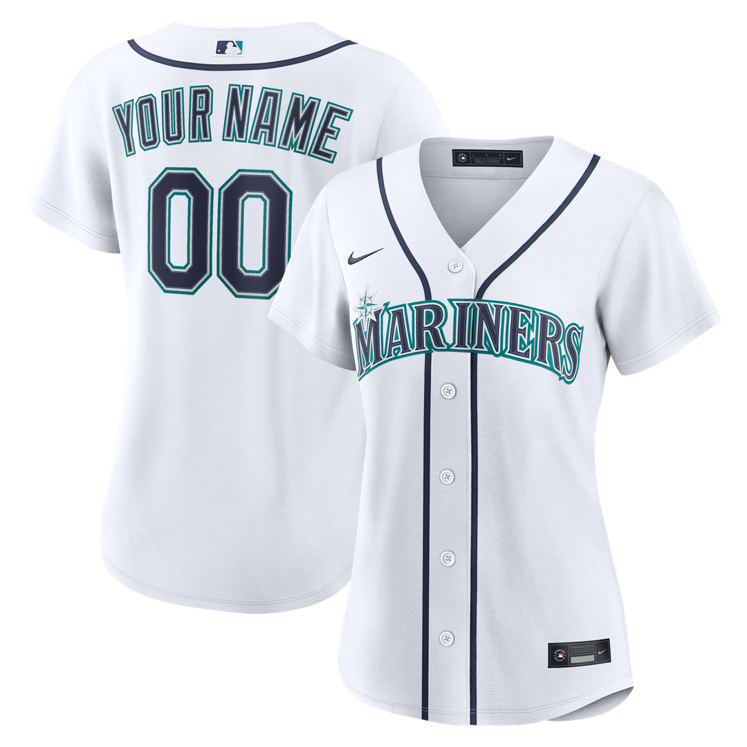 Seattle Mariners Nike Women's Home Replica Custom Jersey - White