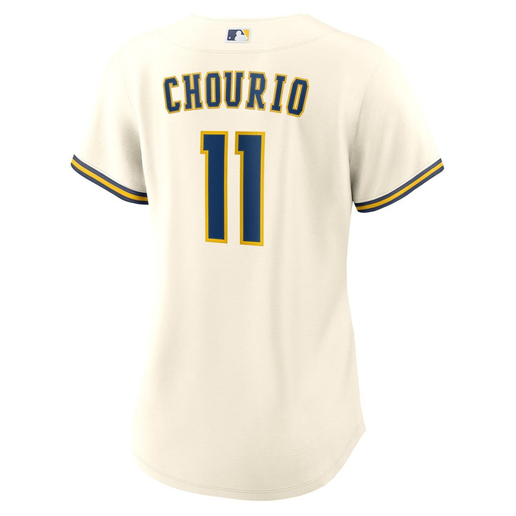 Milwaukee Brewers Jackson Chourio Nike Women's Home Replica Jersey - Cream