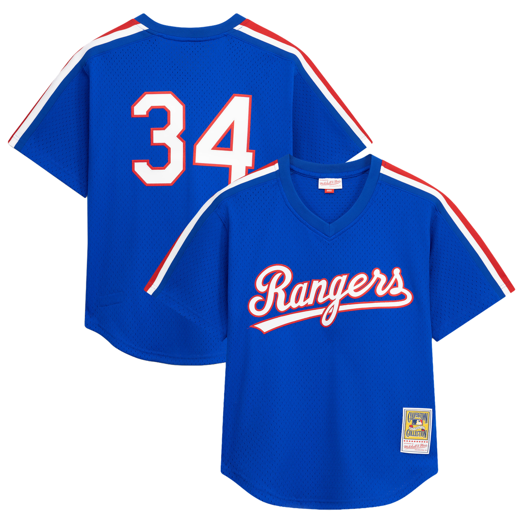 Texas Rangers Nolan Ryan Mitchell & Ness Big & Tall Cooperstown Mesh Batting Practice Jersey - Royal
