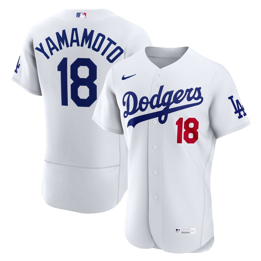 Los Angeles Dodgers Yoshinobu Yamamoto Nike Home Authentic Jersey - White