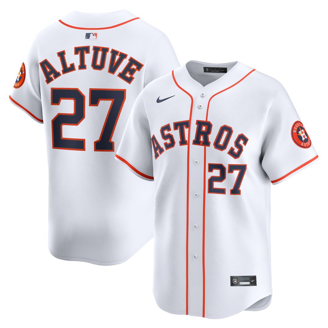 Houston Astros Jose Altuve Nike Home Limited Player Jersey - White