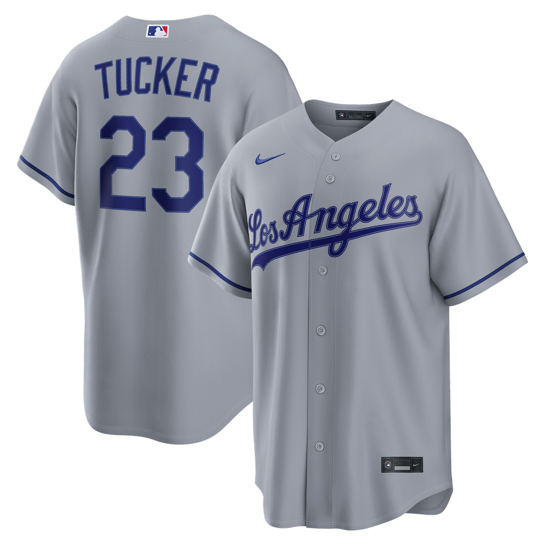 Los Angeles Dodgers Kyle Tucker Nike Road Replica Jersey - Gray