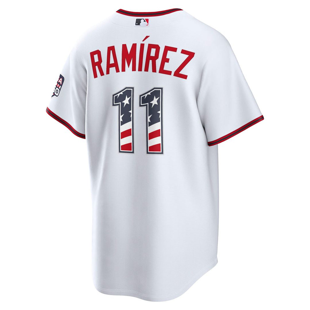 Cleveland Guardians José Ramírez Nike USA 250 Fourth of July Home Stadium Jersey - White