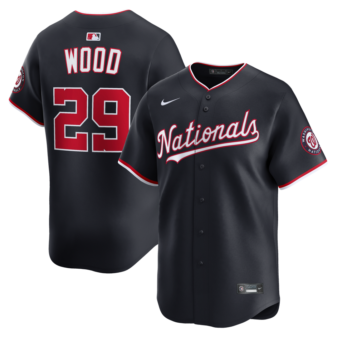 Washington Nationals James Wood Nike Alternate Limited Player Jersey - Navy