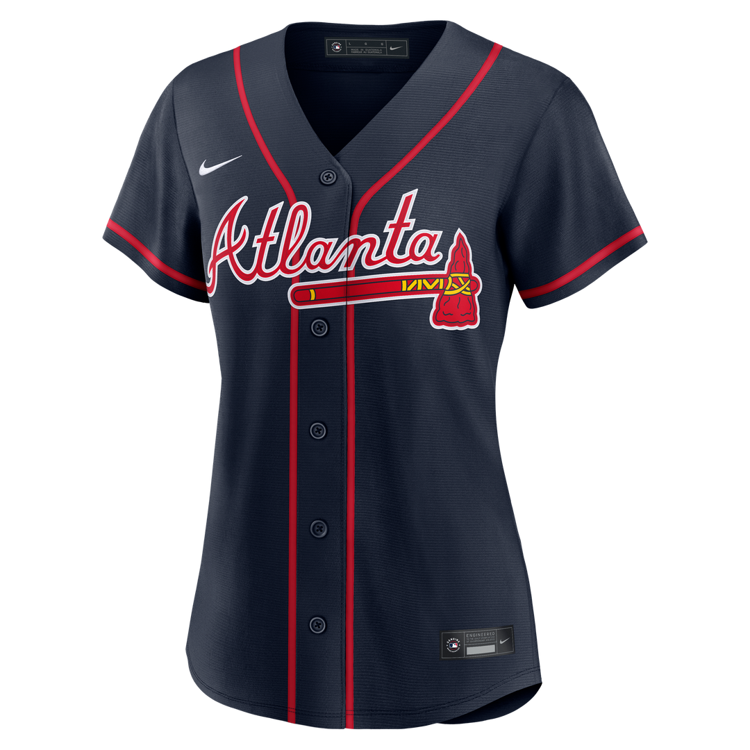 Atlanta Braves Ronald Acuña Jr. Nike Women's Alternate Replica Jersey - Navy