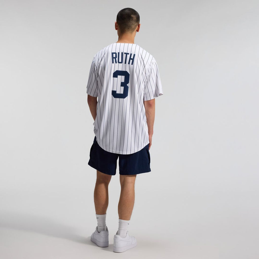 New York Yankees Babe Ruth Nike Throwback Cooperstown Limited Jersey - White