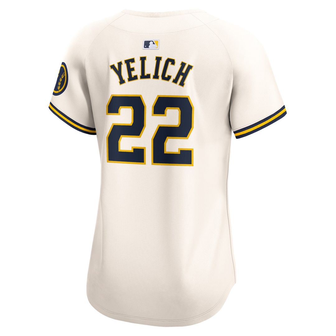 Milwaukee Brewers Christian Yelich Nike Women's Home Limited Player Jersey - Cream