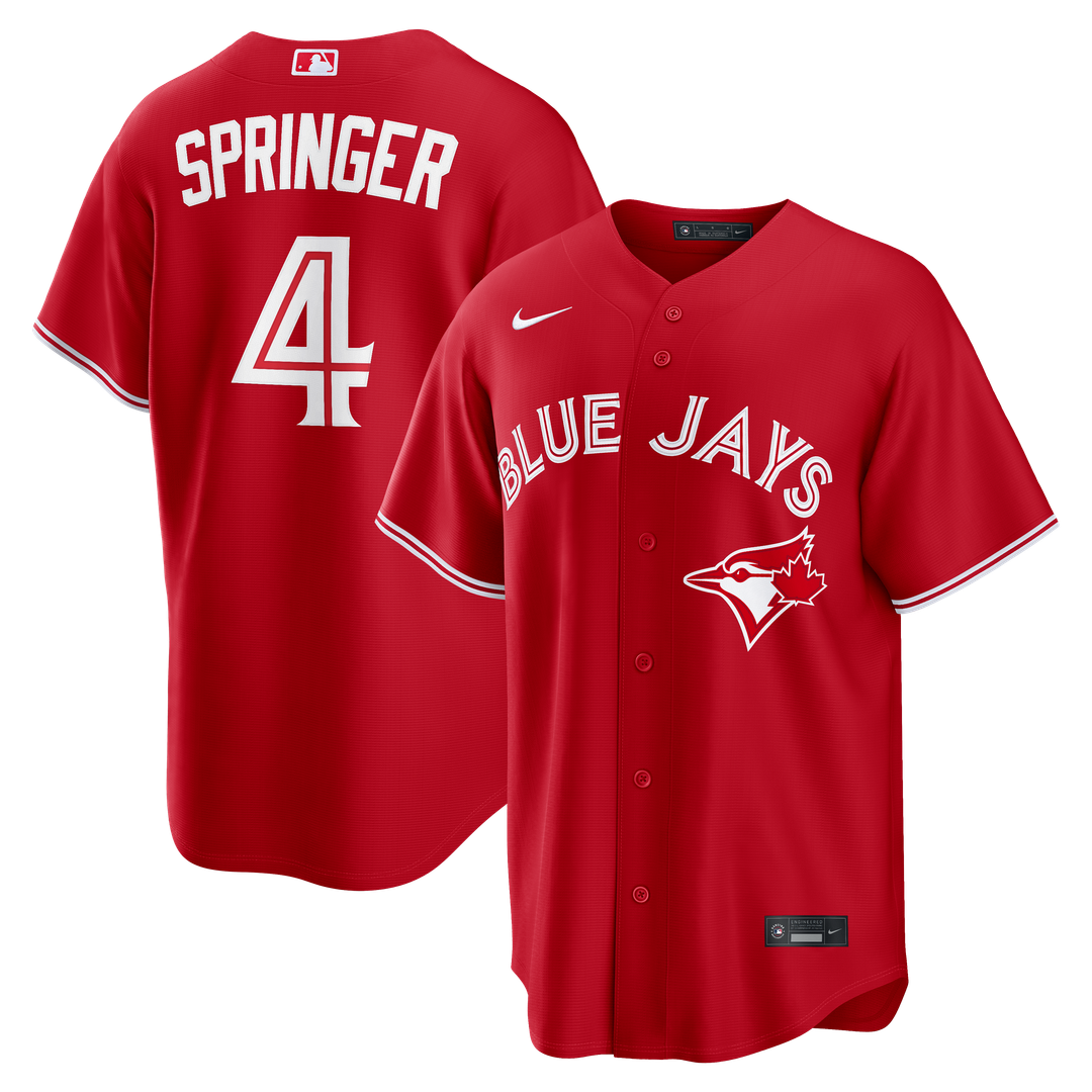 Toronto Blue Jays George Springer Nike Canada Day Replica Jersey - Red
