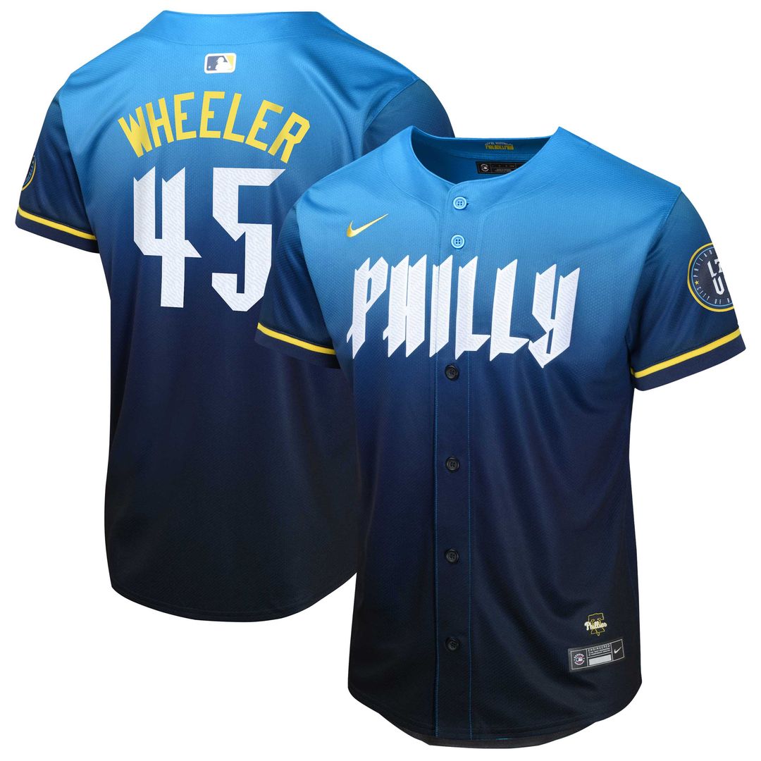 Philadelphia Phillies Zack Wheeler Nike Youth 2024 City Connect Limited Player Jersey - Blue