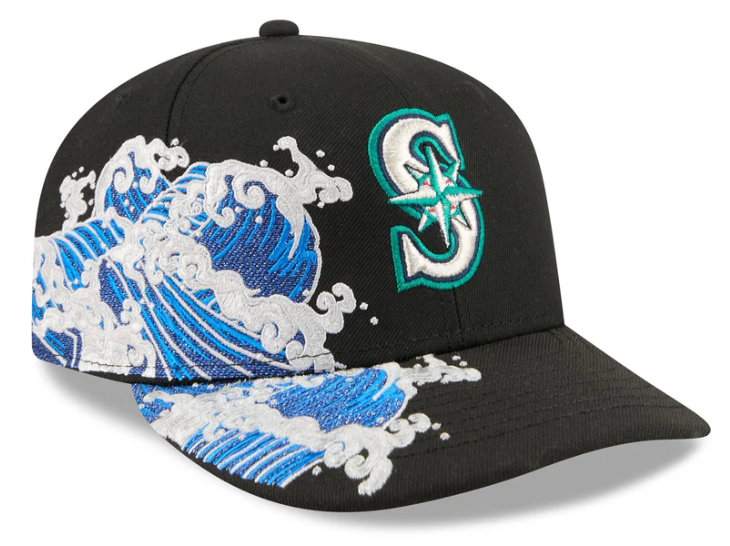 Seattle Mariners MLB Waves 59FIFTY Fitted New Era Black/White
