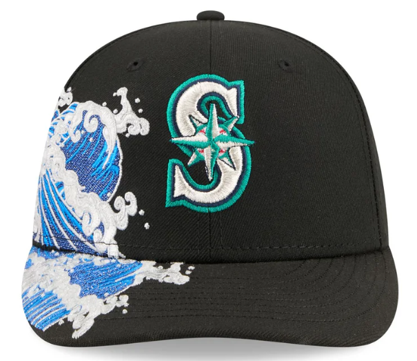 Seattle Mariners MLB Waves 59FIFTY Fitted New Era Black/White
