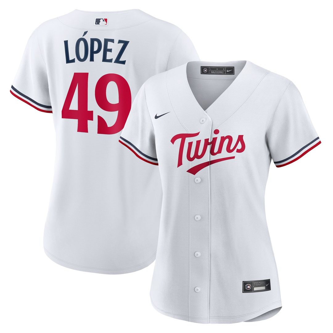 Minnesota Twins Pablo Lopez Nike Women's Home Replica Jersey - White