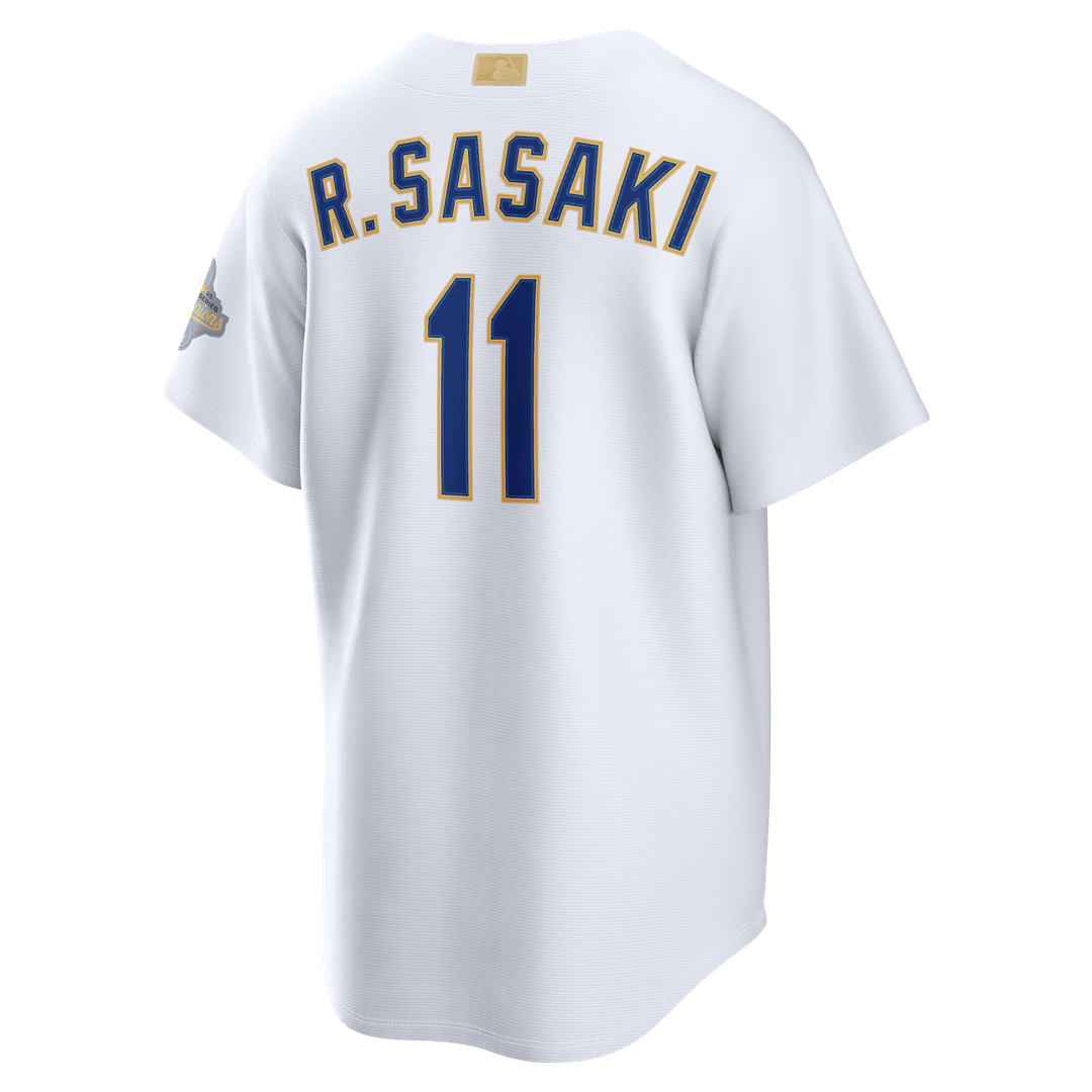 Los Angeles Dodgers Roki Sasaki Nike 2026 Gold Collection Stadium Jersey - White