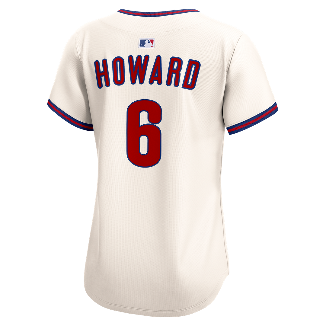 Philadelphia Phillies Ryan Howard Nike Women's Alternate 2 Limited Jersey - Cream