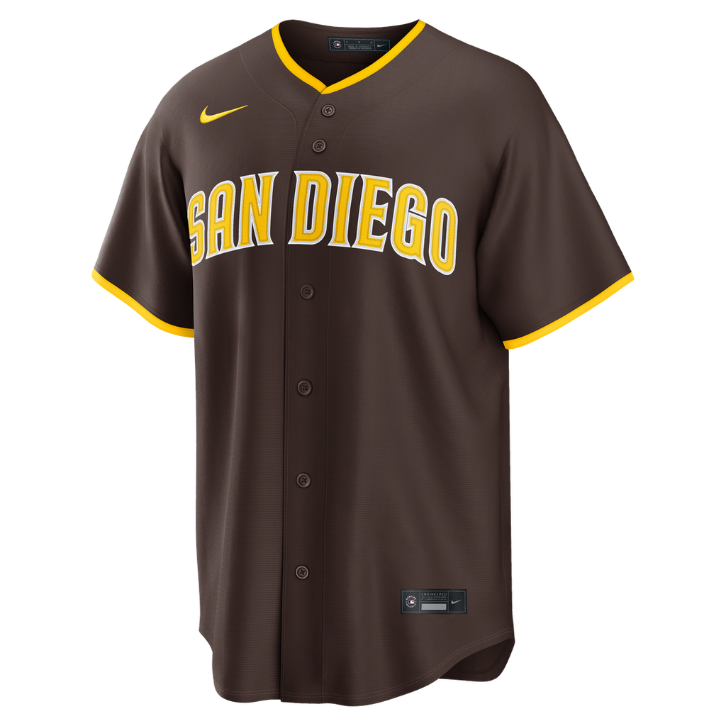San Diego Padres Jackson Merrill Nike Road Replica Jersey - Brown