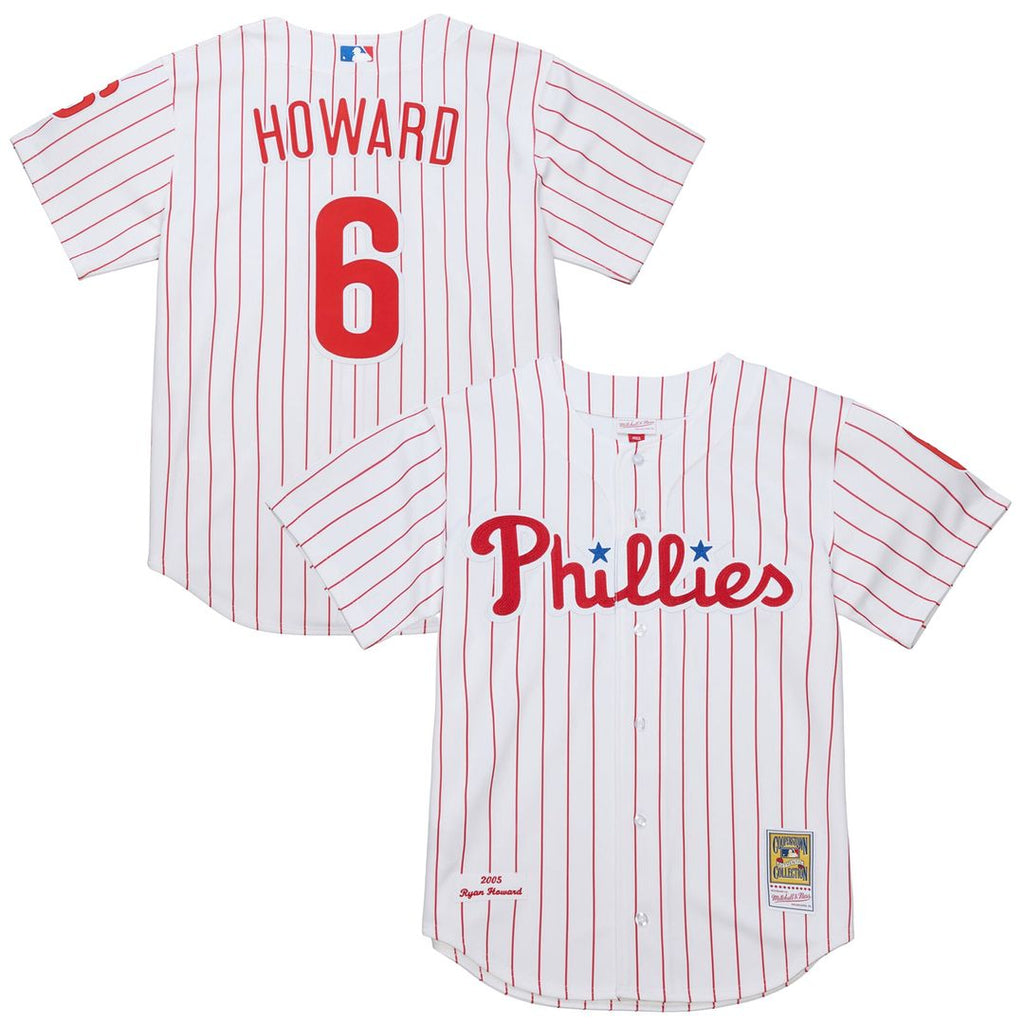 Philadelphia Phillies Ryan Howard Mitchell & Ness Cooperstown Authentic Jersey - White