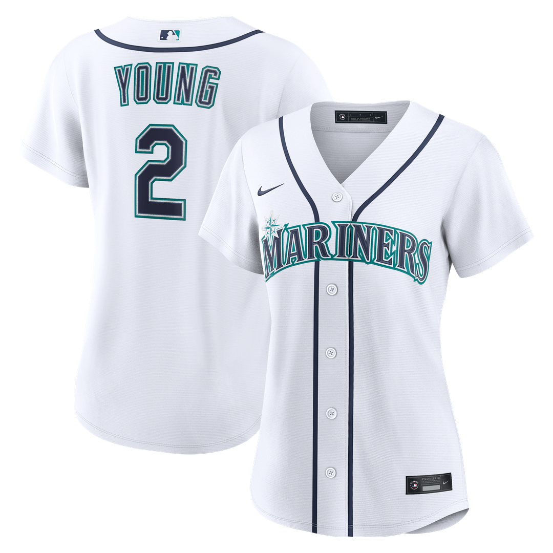 Seattle Mariners Cole Young Nike Women's Home Replica Jersey - White