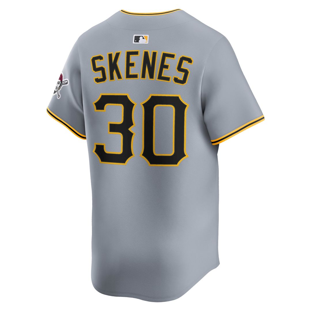 Pittsburgh Pirates Paul Skenes Nike Road Limited Player Jersey - Gray