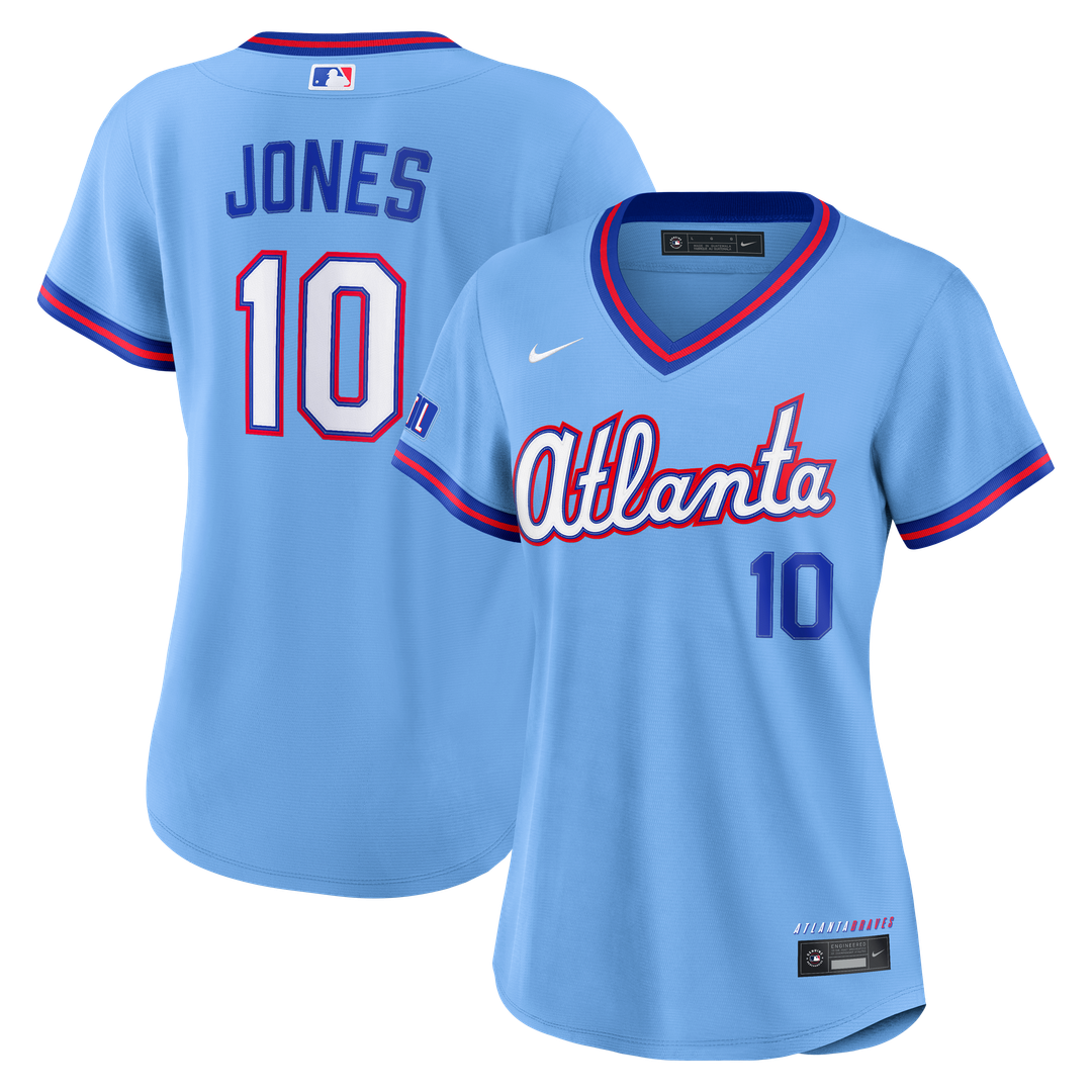 Atlanta Braves Chipper Jones Nike Women's 2026 City Connect Stadium Jersey - Powder Blue