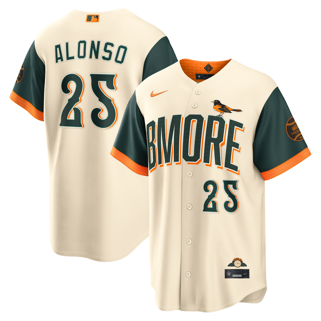 Baltimore Orioles Pete Alonso Nike 2026 City Connect Stadium Jersey - Cream