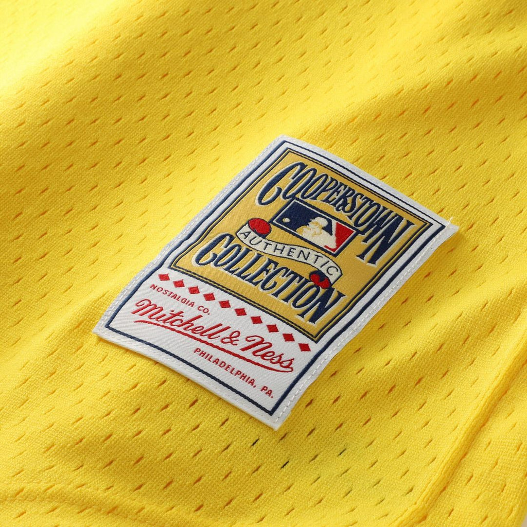 Athletics Rickey Henderson Mitchell & Ness Authentic Batting Practice Jersey - Yellow