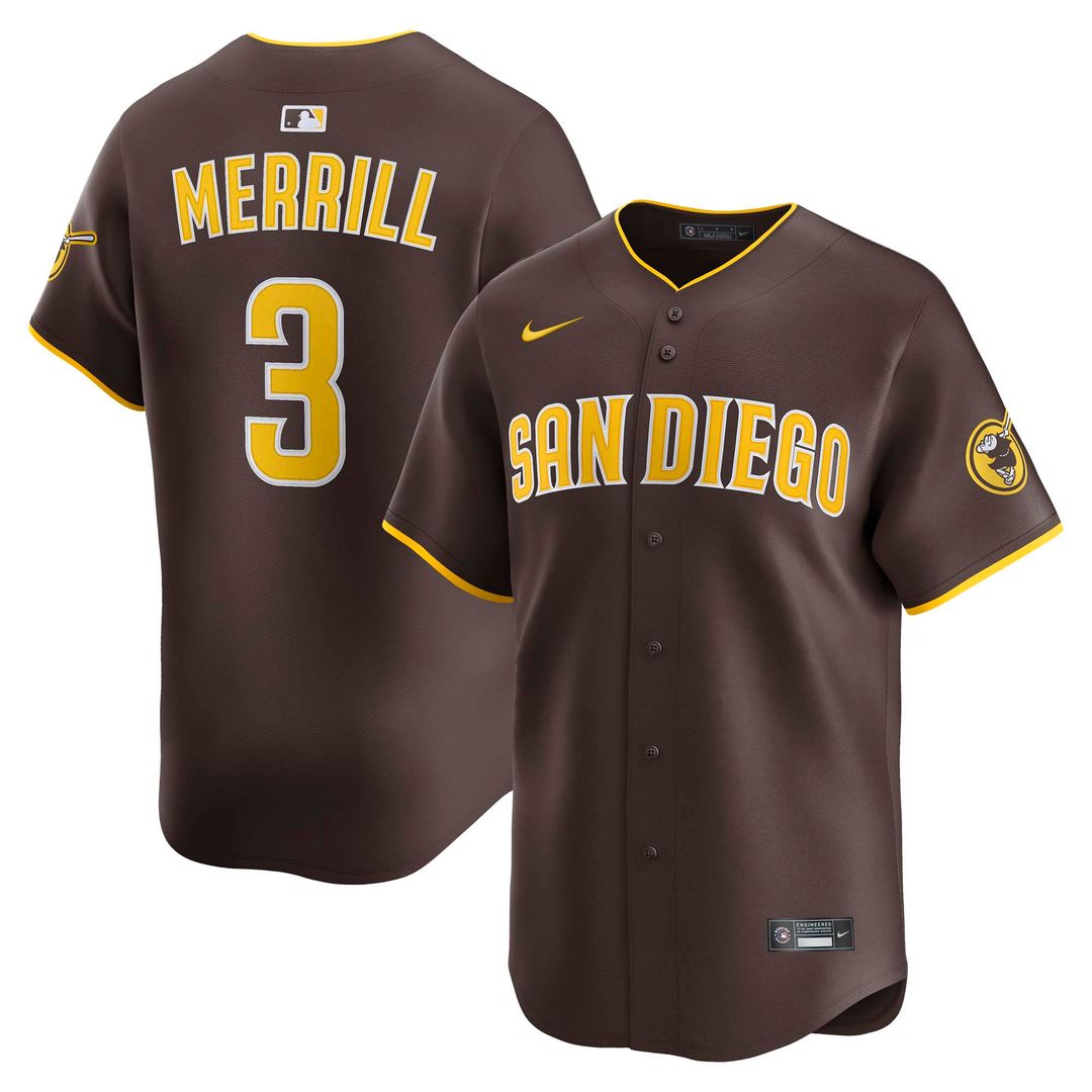 San Diego Padres Jackson Merrill Nike Home Limited Player Jersey - White