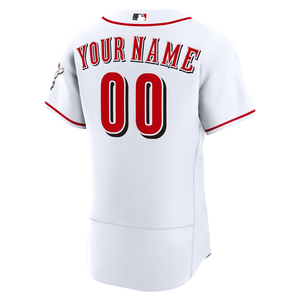 Cincinnati Reds Nike Home Authentic Custom Jersey - White