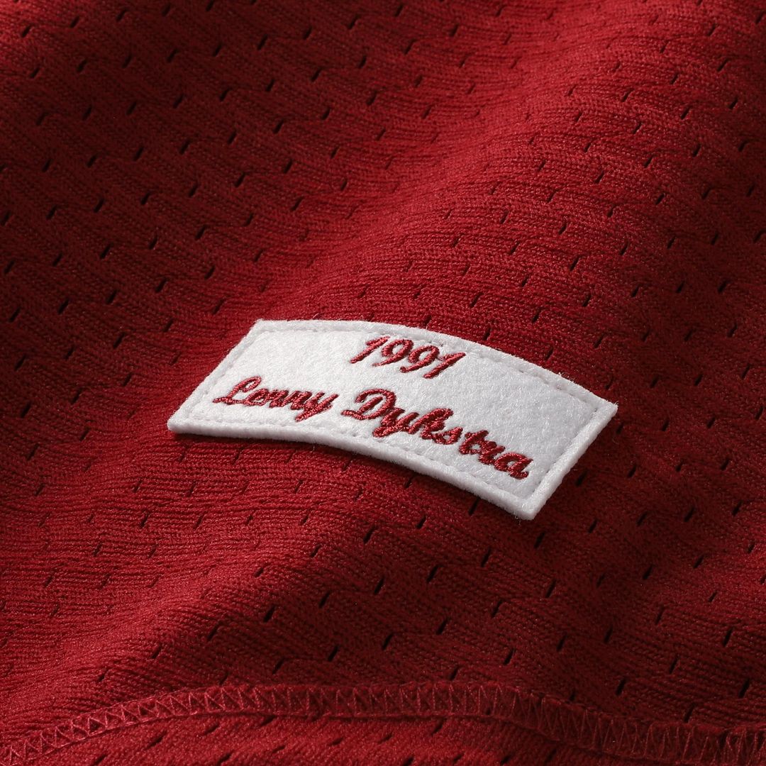 Philadelphia Phillies Lenny Dykstra Mitchell & Ness Authentic Batting Practice Jersey - Scarlet