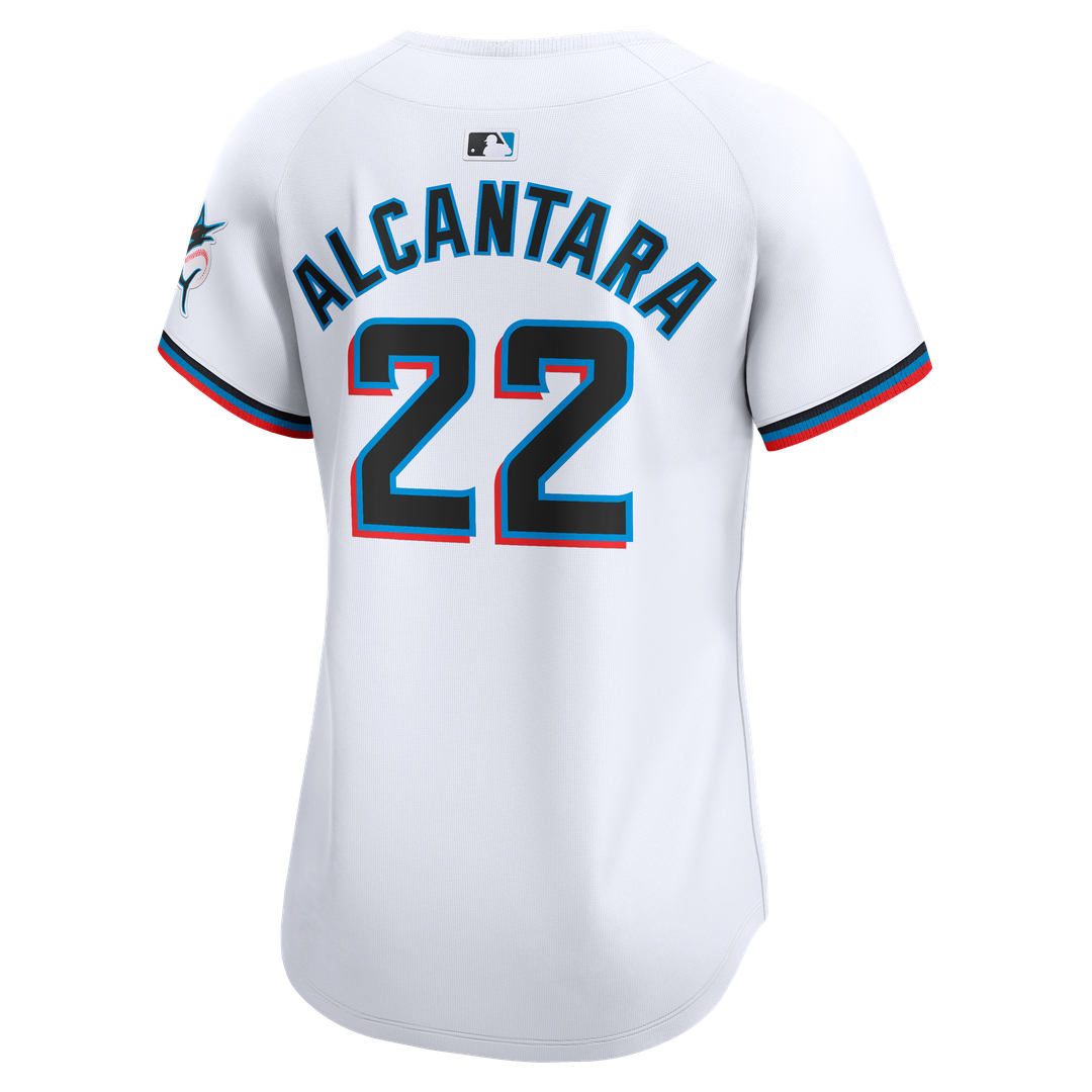 Miami Marlins Sandy Alcantara Nike Women's Home Limited Player Jersey - White