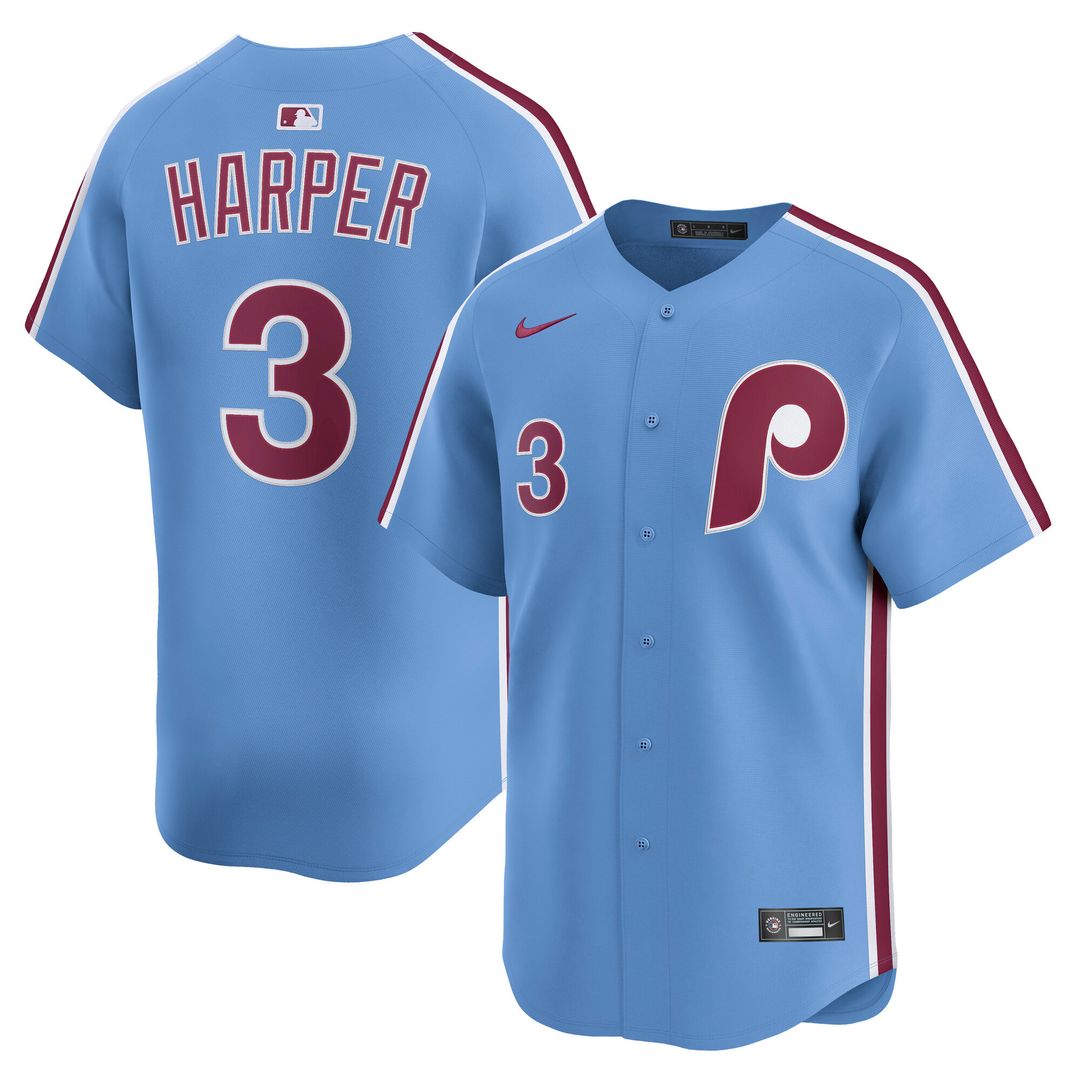 Philadelphia Phillies Bryce Harper Nike Road Limited Player Jersey - Gray