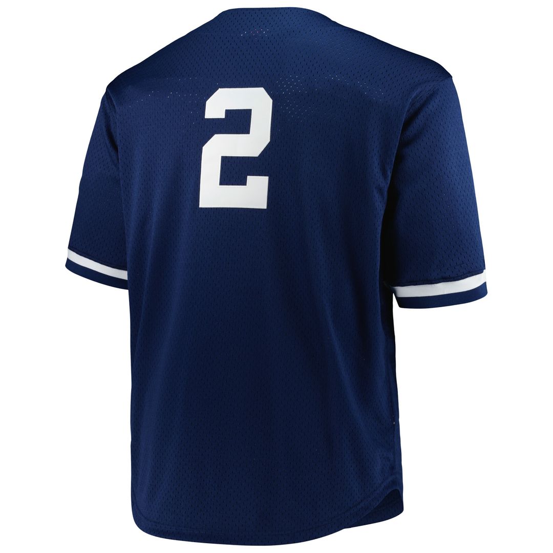 New York Yankees Derek Jeter Mitchell & Ness Big & Tall Cooperstown Mesh Batting Practice Jersey - Navy