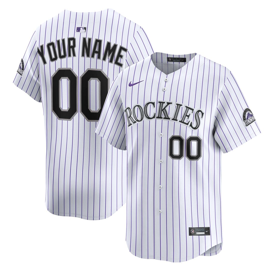 Colorado Rockies Nike Youth Home Custom Limited Jersey - White
