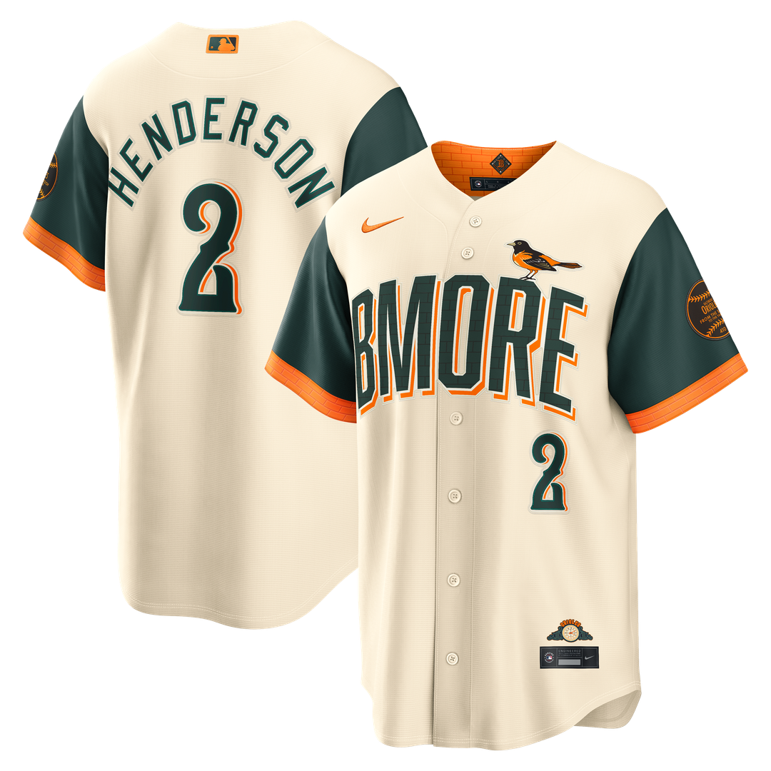 Baltimore Orioles Gunnar Henderson Nike 2026 City Connect Stadium Jersey - Cream